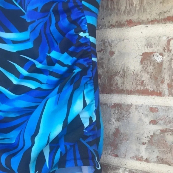 Caribbean Joe Palm Leaf Print One Piece Swim Suit - Picture 3 of 9